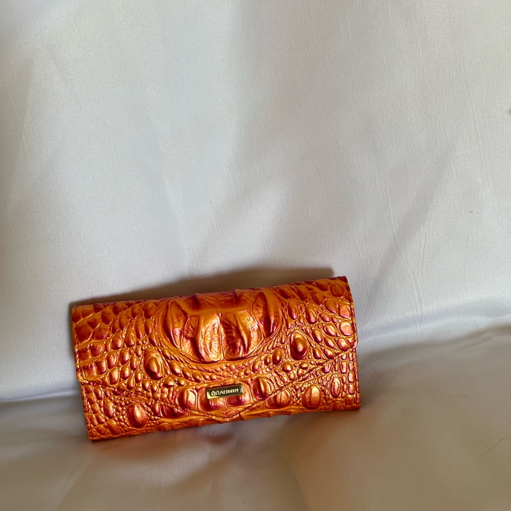 Orange Brahmin Wallet
